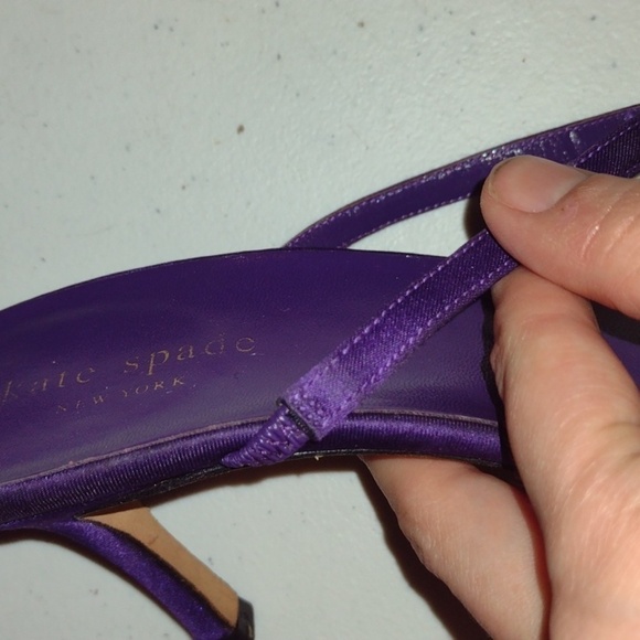 Kate Spade purple strappy heel slip-ons size 8 - Picture 11 of 12